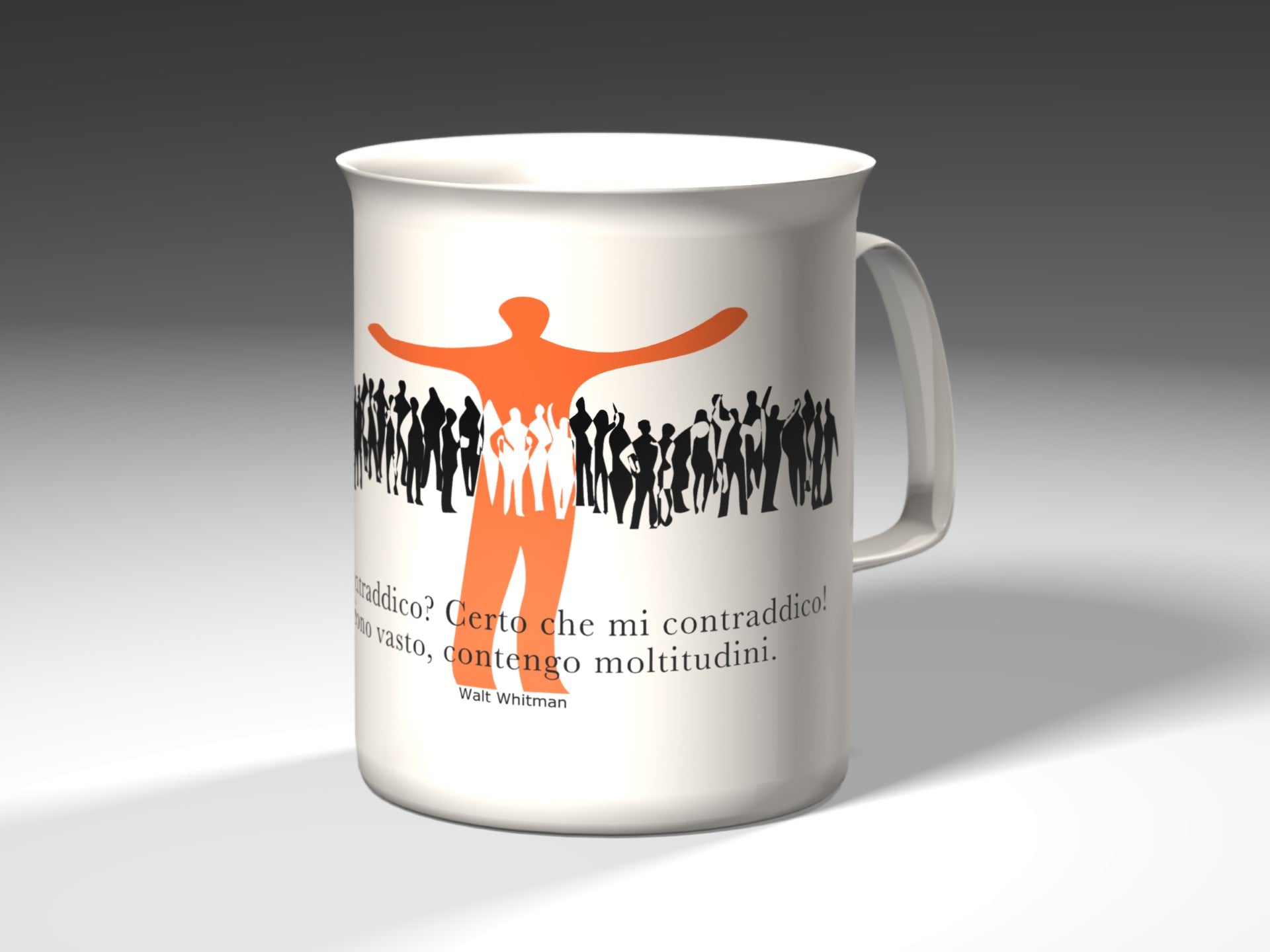 Tazza letteraria - Mi contraddico? Certo che mi contraddico! Sono vasto,contengo moltitudini. Walt Whitman